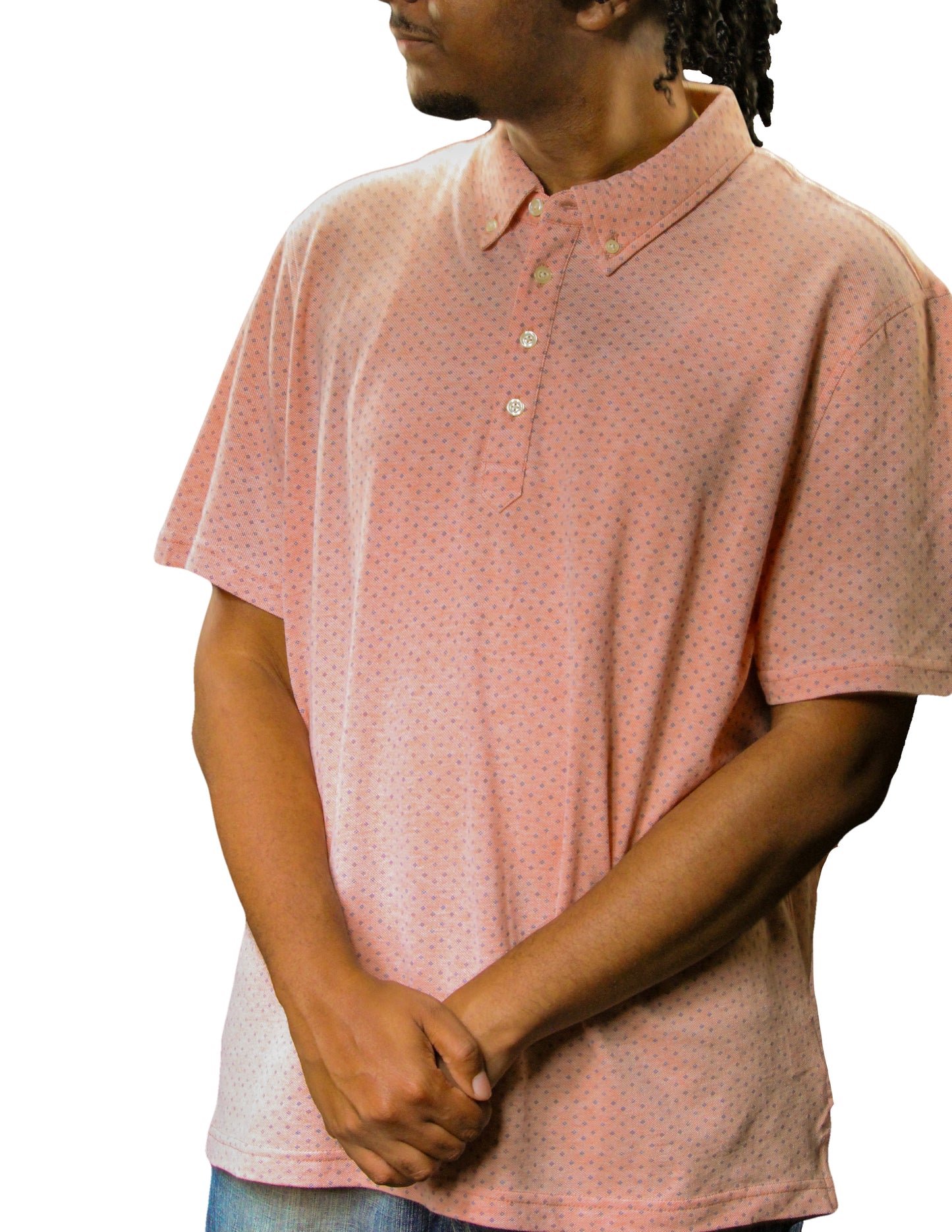 Men's Short Sleeve Jos Bank Reserve Coral Polo Shirt