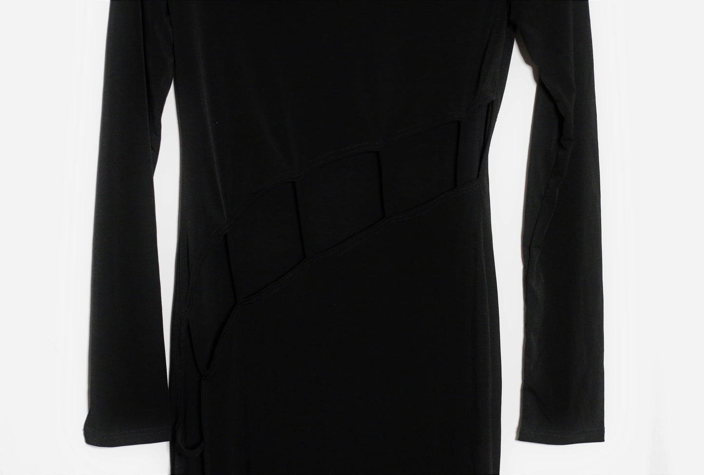 Black Long Sleeve Cut Out Maxi Dress