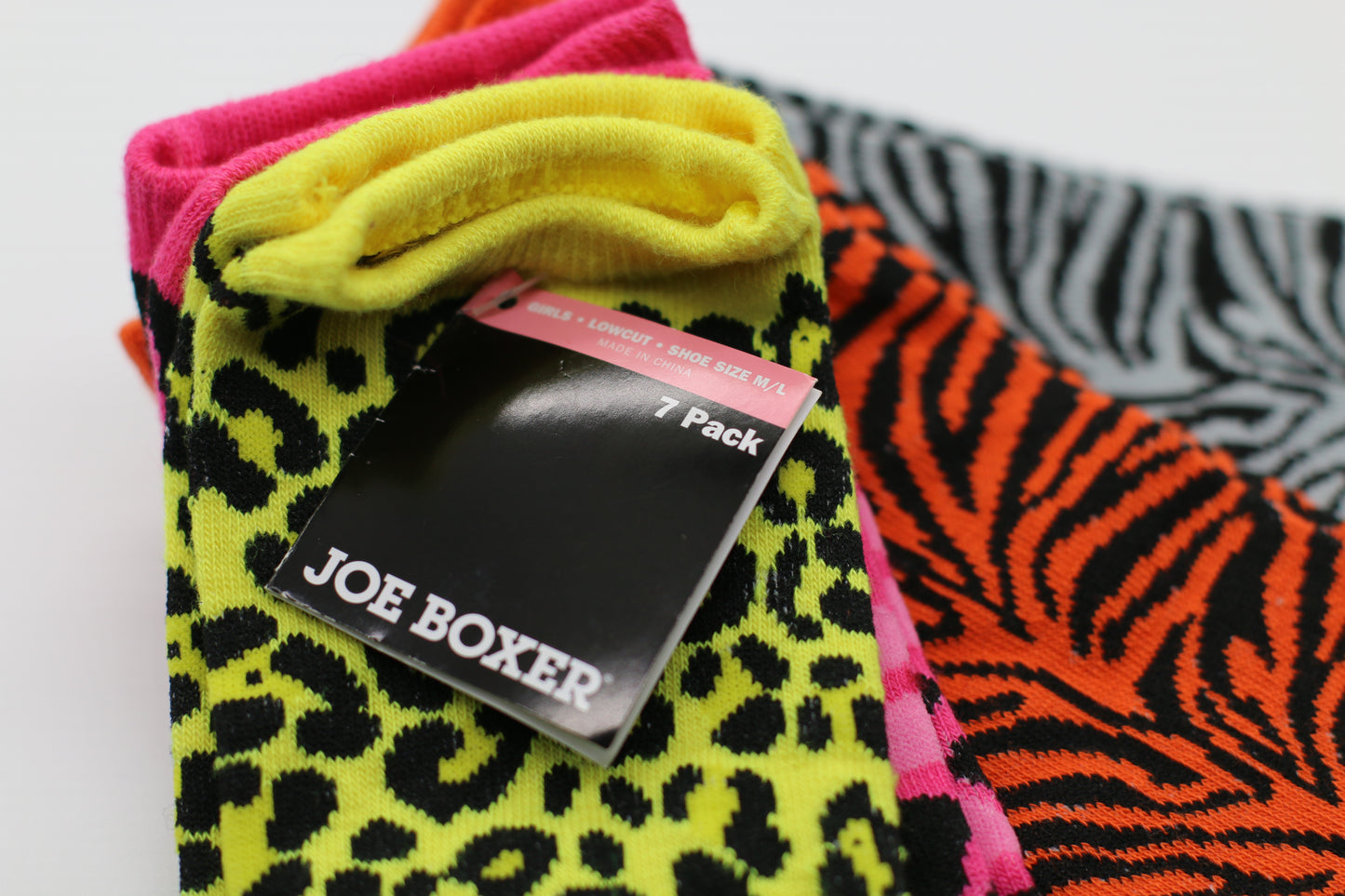 Joe Boxer Girls Low cut animal print Socks