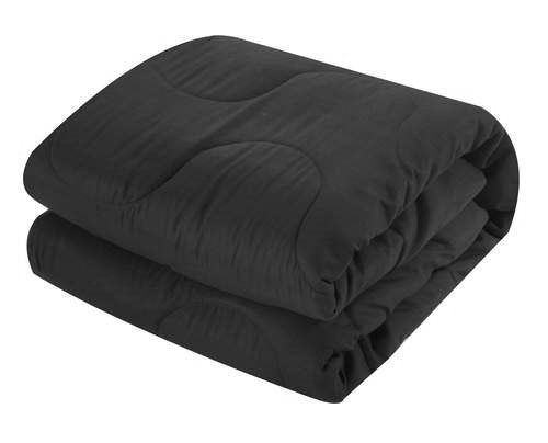 Chic Home Donna 7 Piece Comforter Set Basics Solid Color Bedding Black