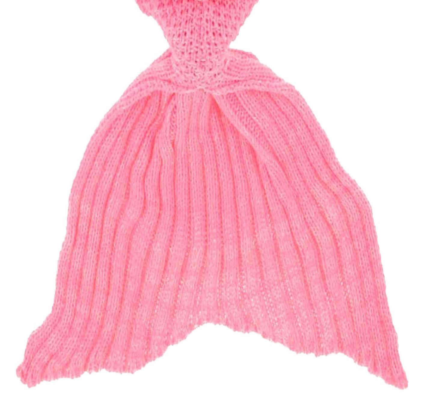 Crochet Adult/Teens Mermaid Blanket with Tail - Pink