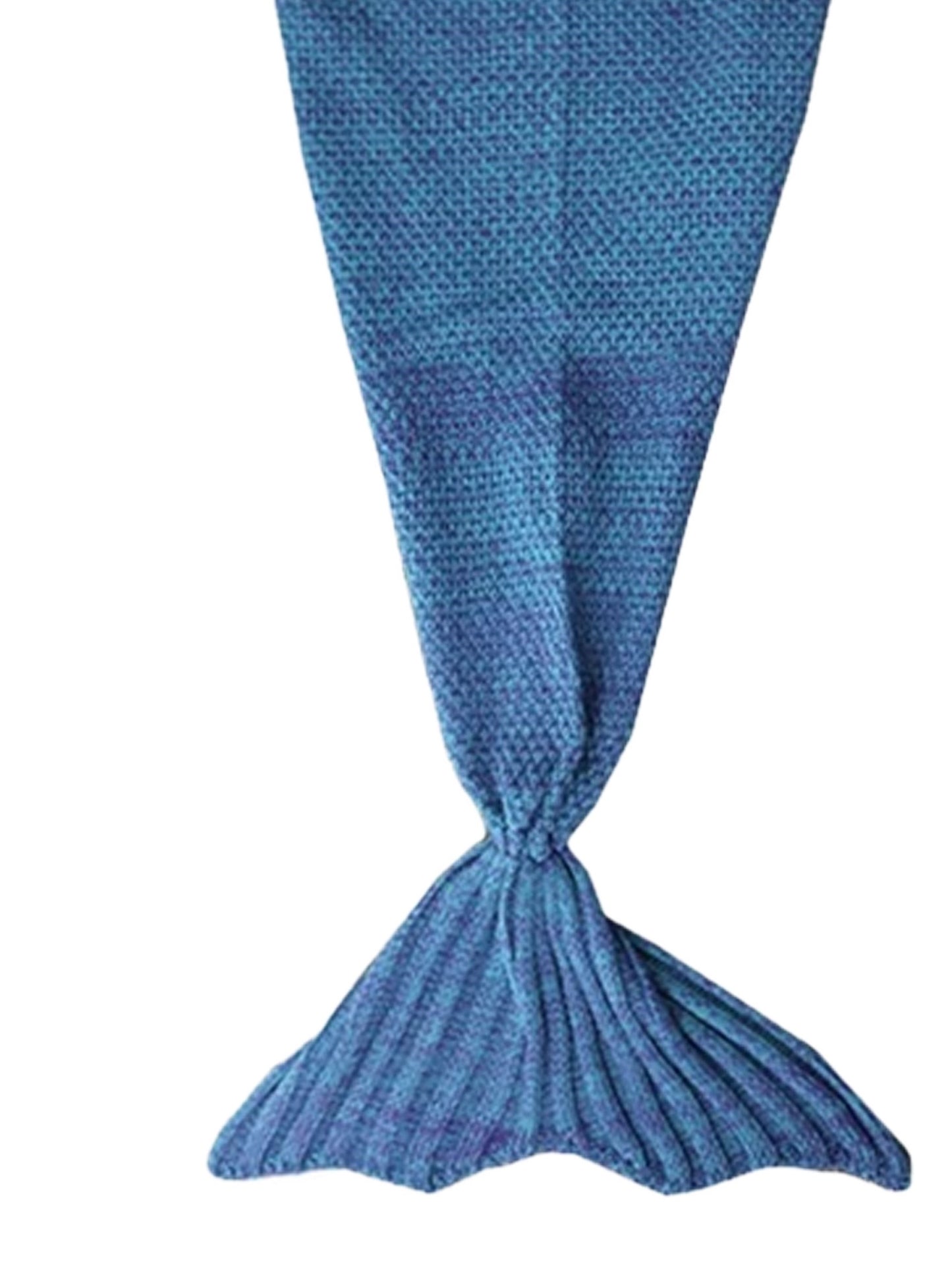 Crochet Teen/Adult Mermaid Tail Blanket Ruffle Top Blue-Purple