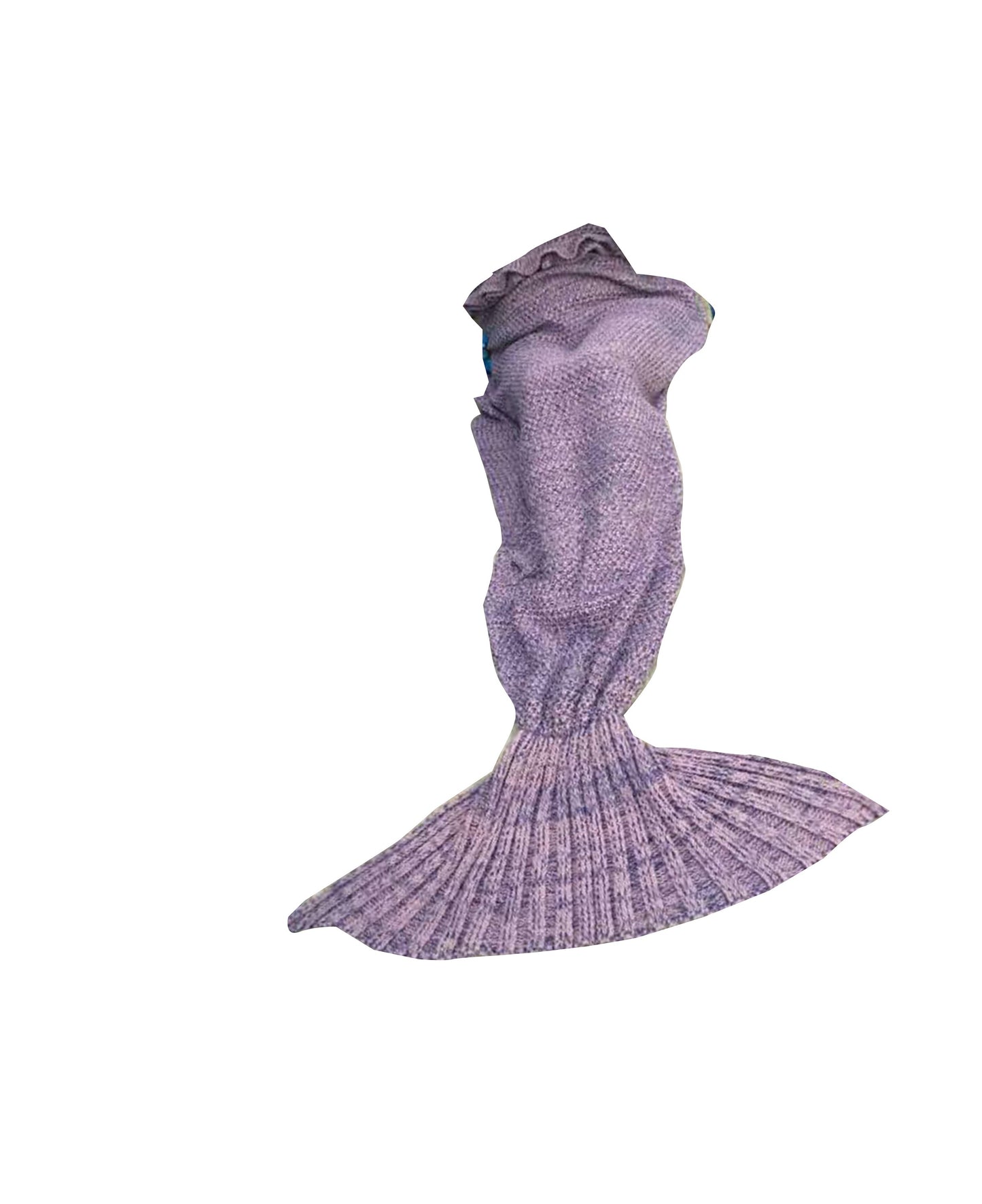 Crochet Adult/Teen/Kids Ruffle Top Mermaid Blanket with Tail Purple-Pink