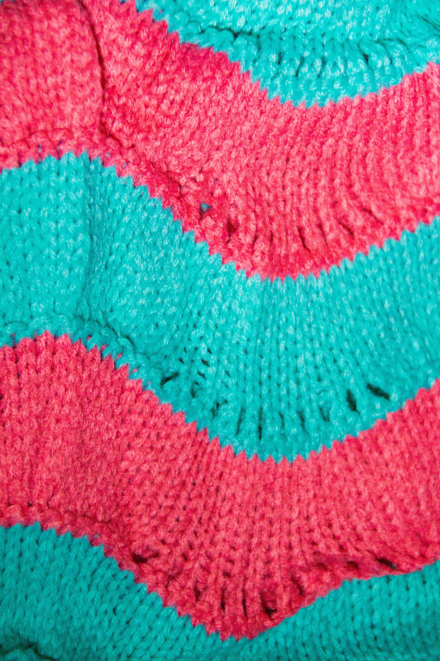 Crochet Adult/Teens Mermaid Blanket with Tail Pink-Turquois