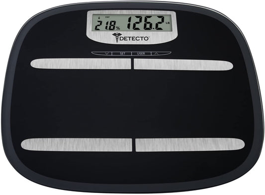 Detecto 8-1 Wide Body platform glass body fat scale BMI