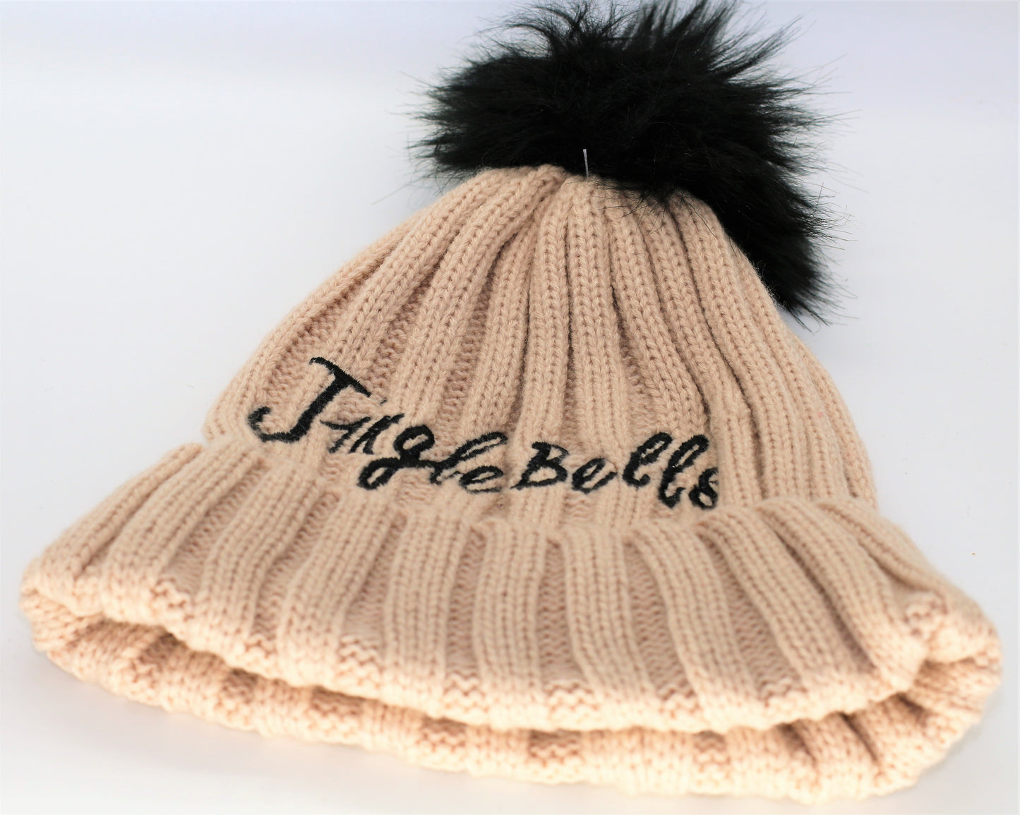 Women's Tan Jingle bells Winter Hat