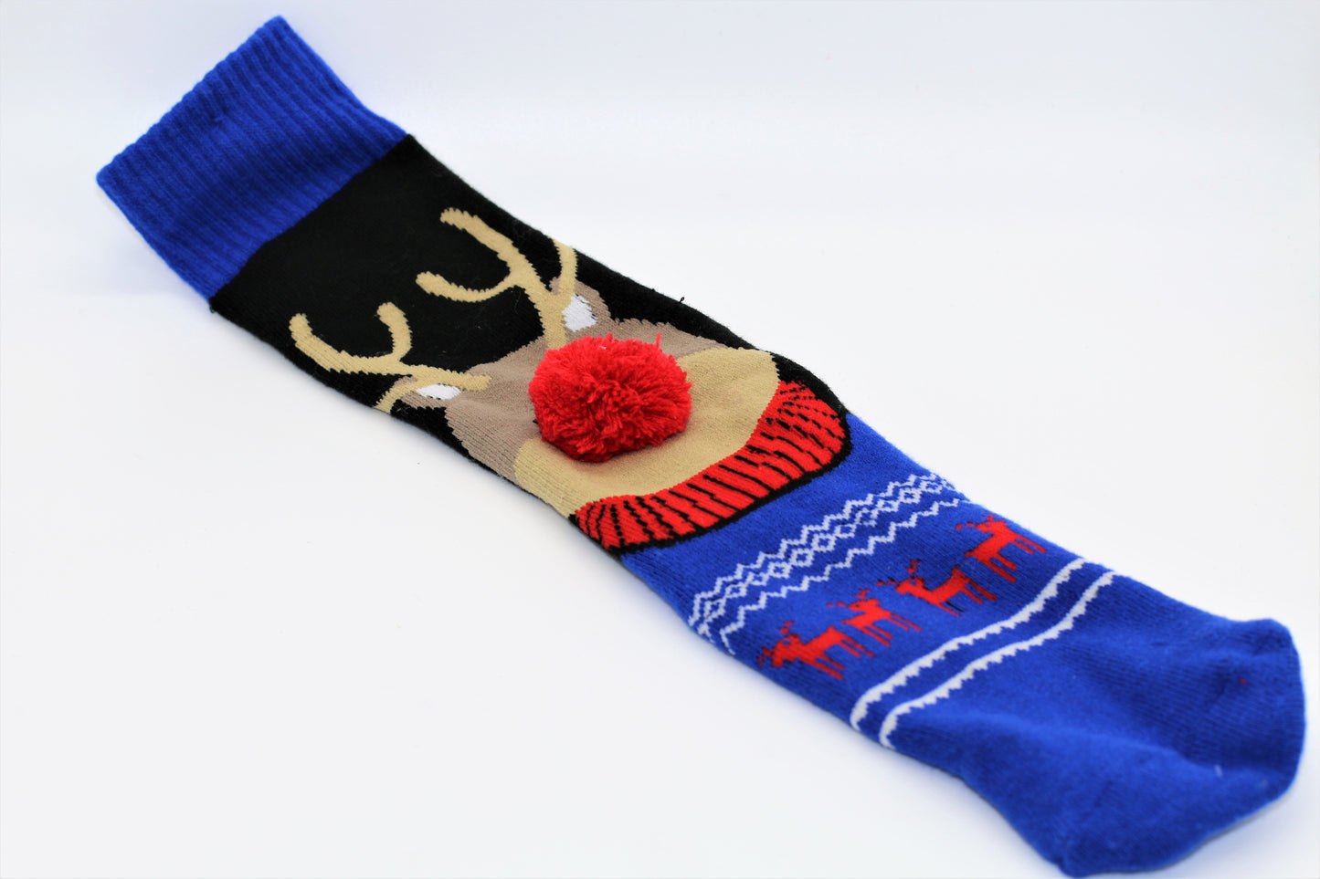 red nose Reindeer Christmas Socks