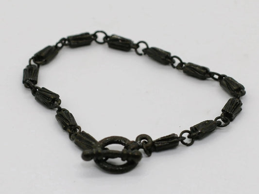 Black Link Bracelet Oval Bracelet