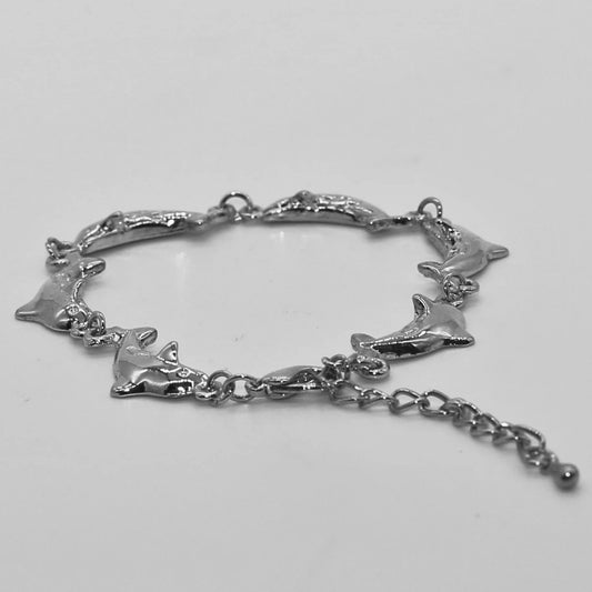 Silver Whale Chain Bracelet