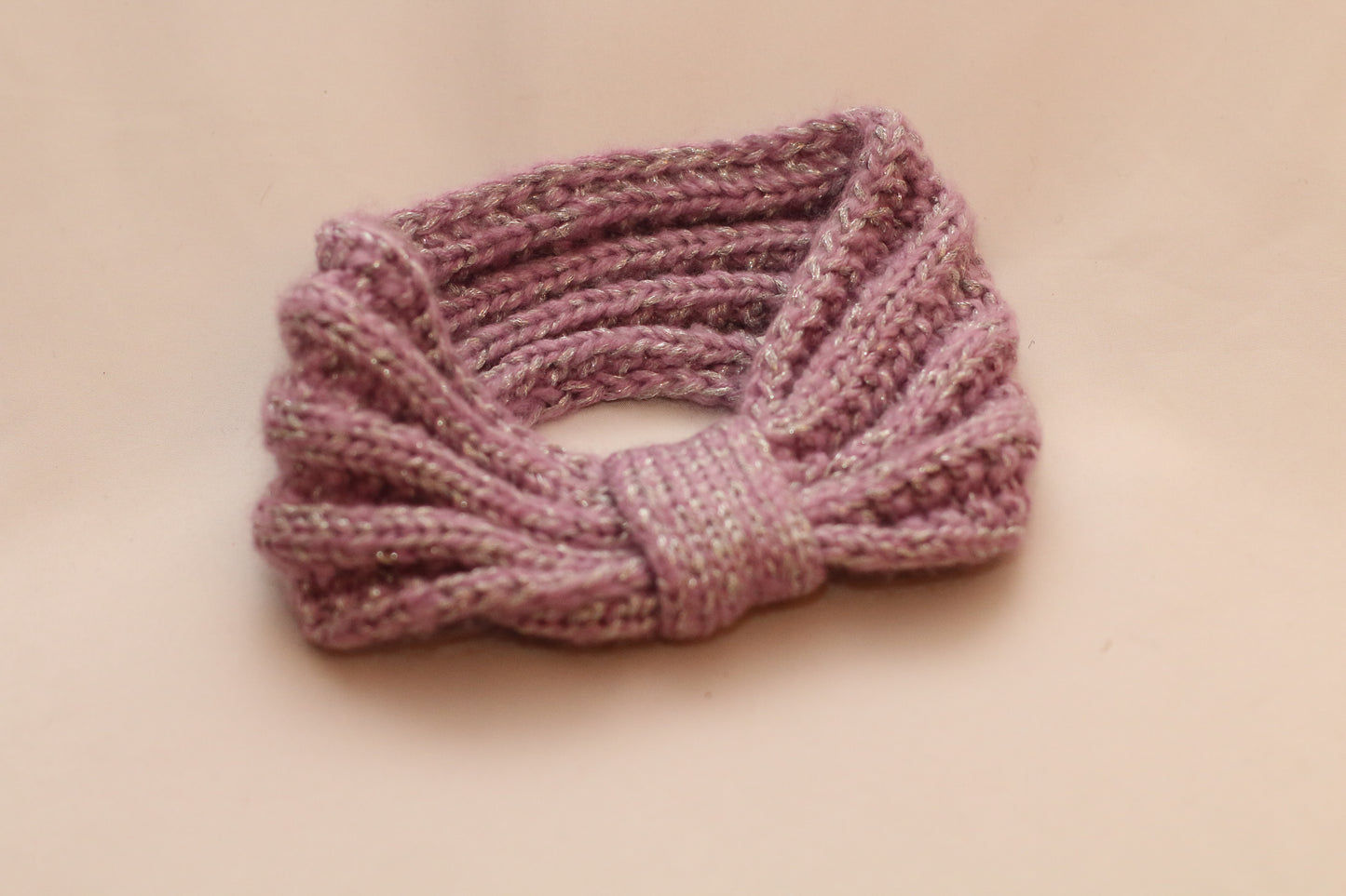 Lilac and Silver Sweater Head Band
