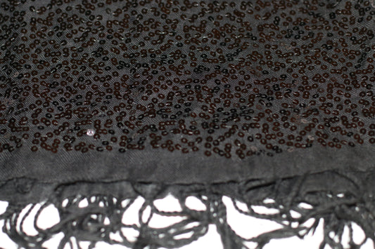Semi-Sheer  Shawl Scarf With Sequins