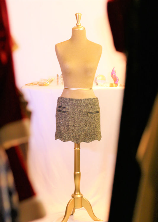 Tan-Brown Tweed Skirt