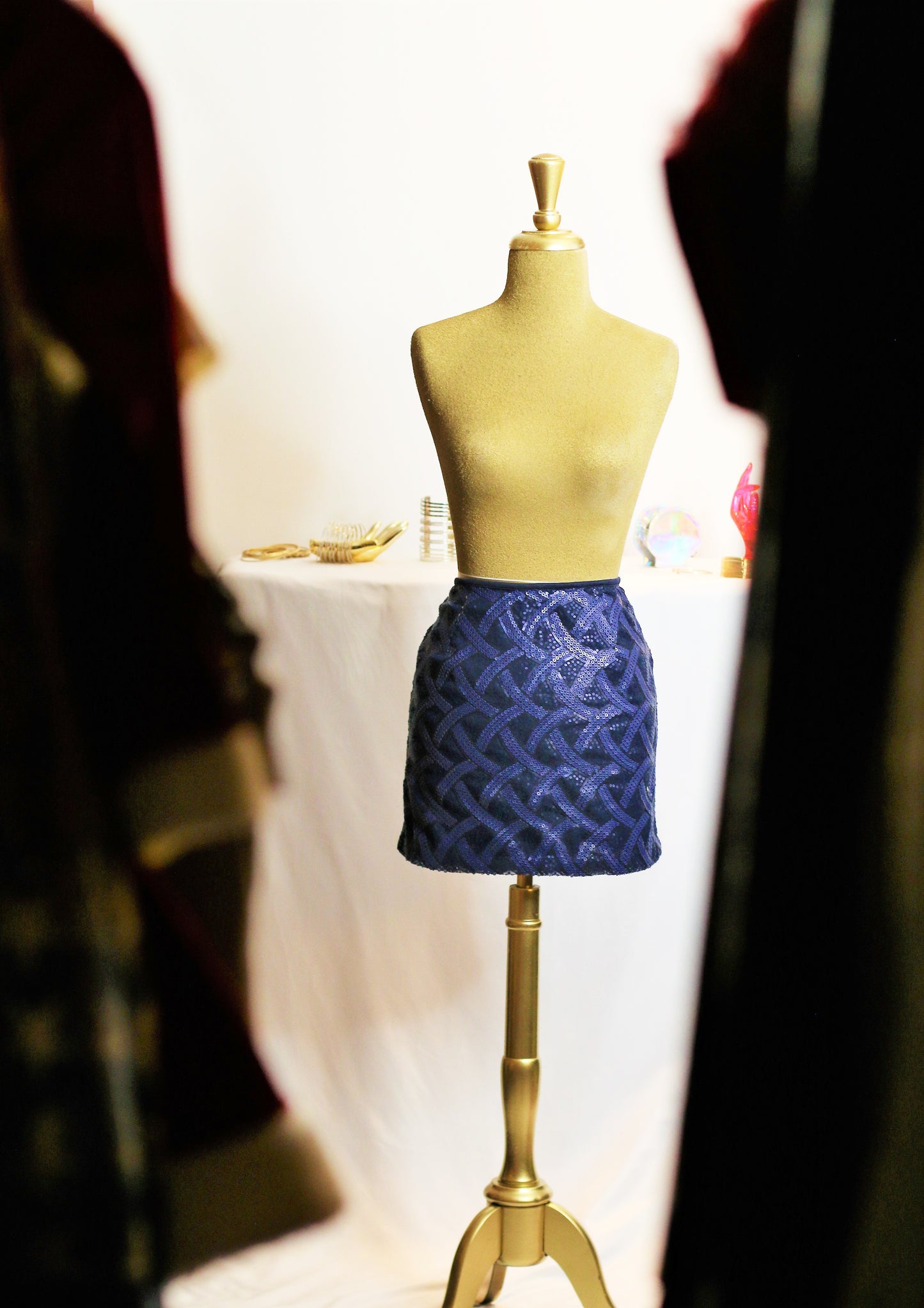 Royal-Blue  Sequin Skirt