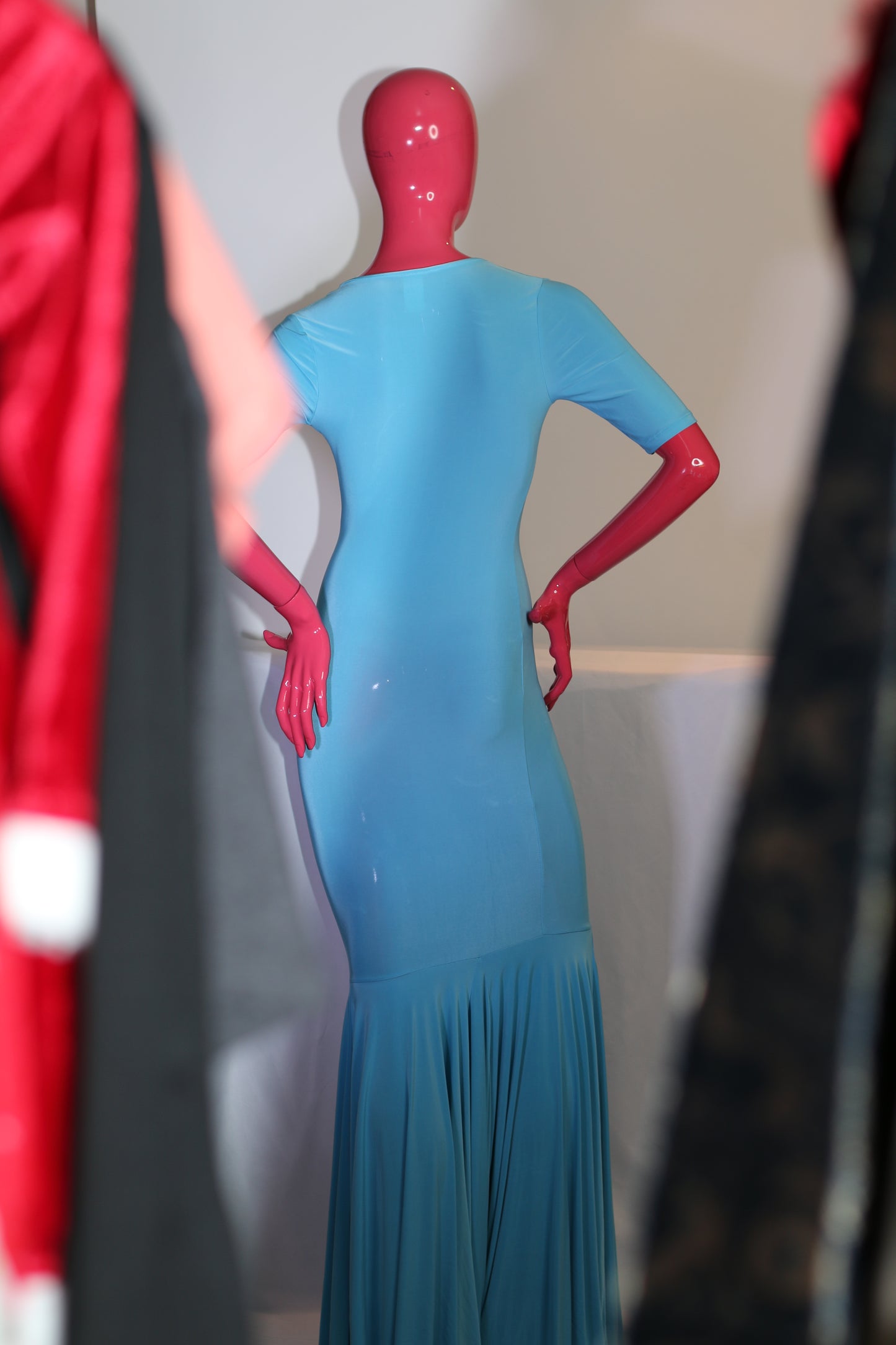 Blue  Fishtail Maxi Dress