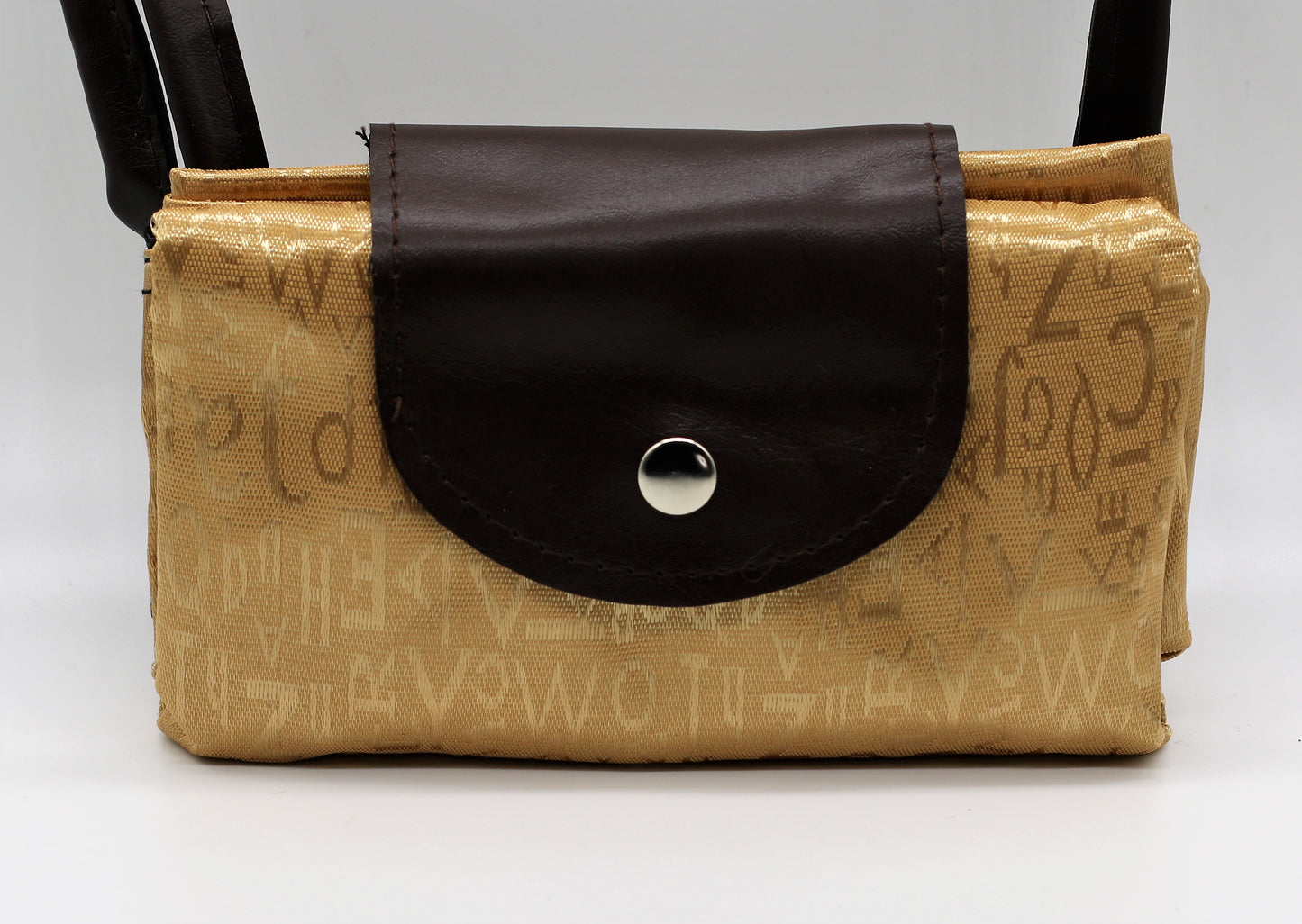 Gold Foldable Everything Handbag Tote,