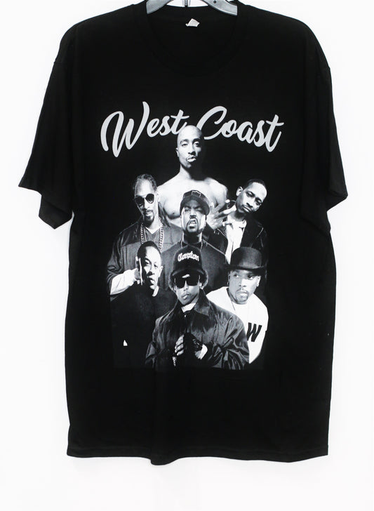 Unisex Black West Coast T-Shirt