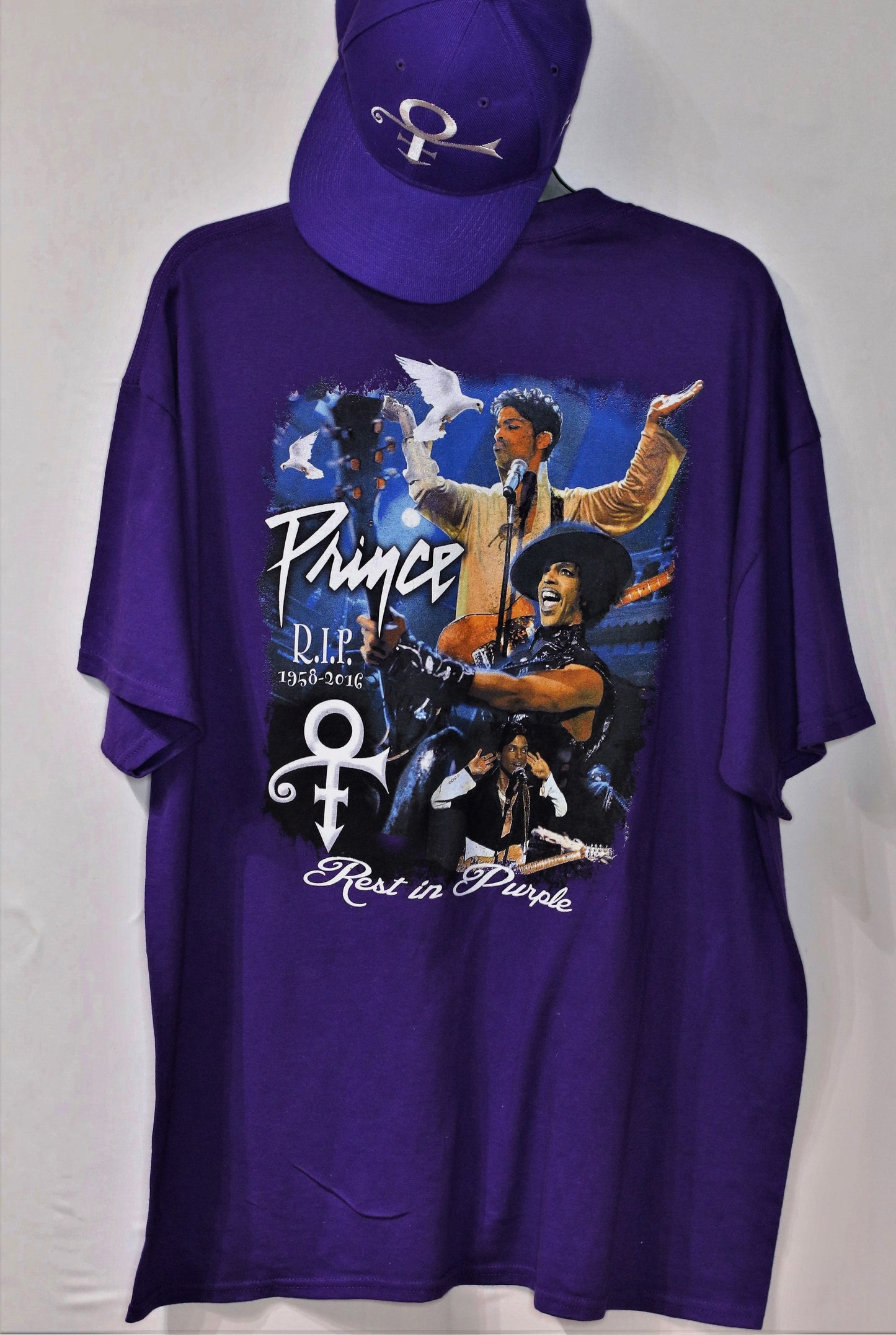 Prince RIP  Graphic T-Shirt -Hat Set