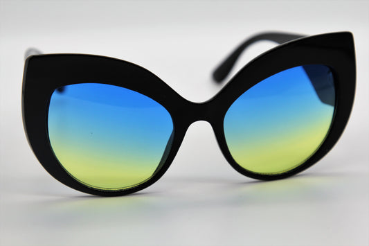 Women  Black Frames Blue/ Umbre  Lens Elegant Stylish Sunglasses. uv
