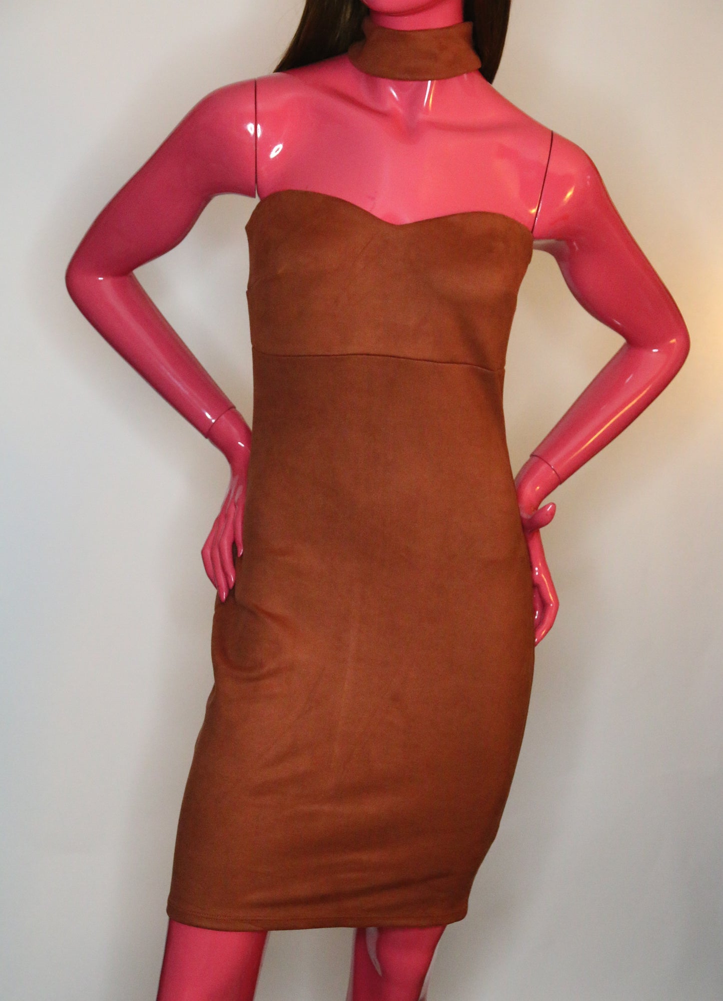 Women Sexy Bodycon Rust Dress