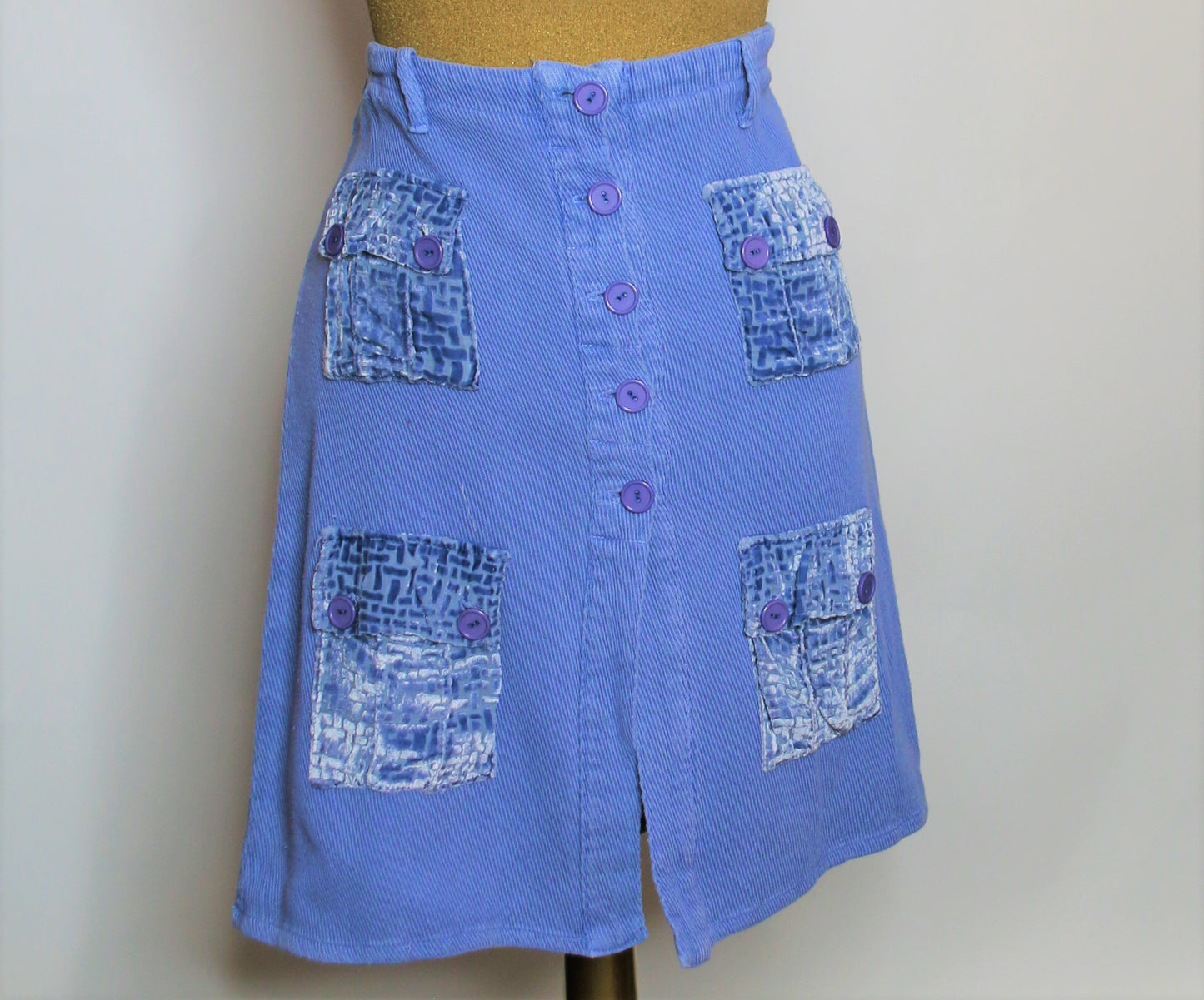 Women Blue 4 Pocket Skirt