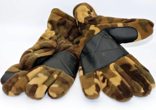 Men Brown Fatigue Touch Gloves