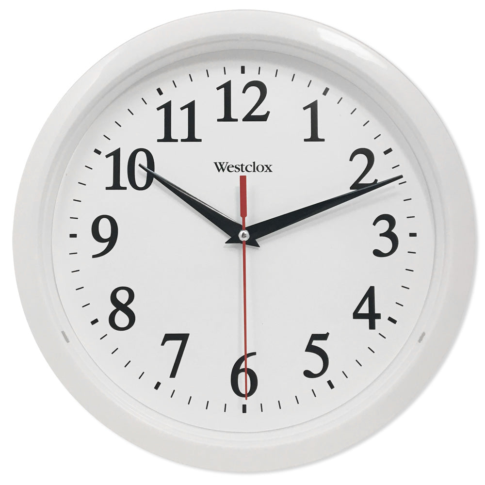 Westclox 9.75" Basic White Wall Clock