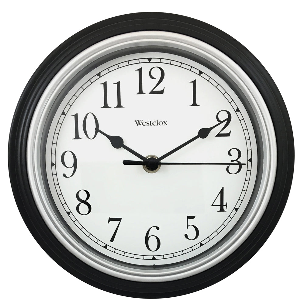 Westclox 9 Inch Black Round Simplicity Wall Clock