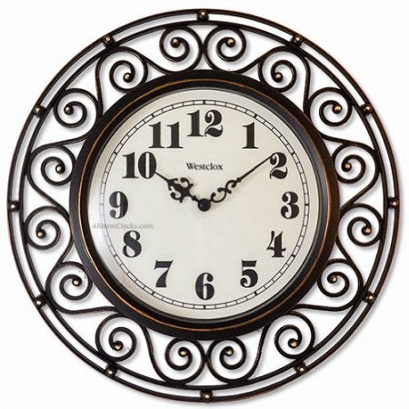 Westclox Wrought Iron Style 12 Round Wall Clock