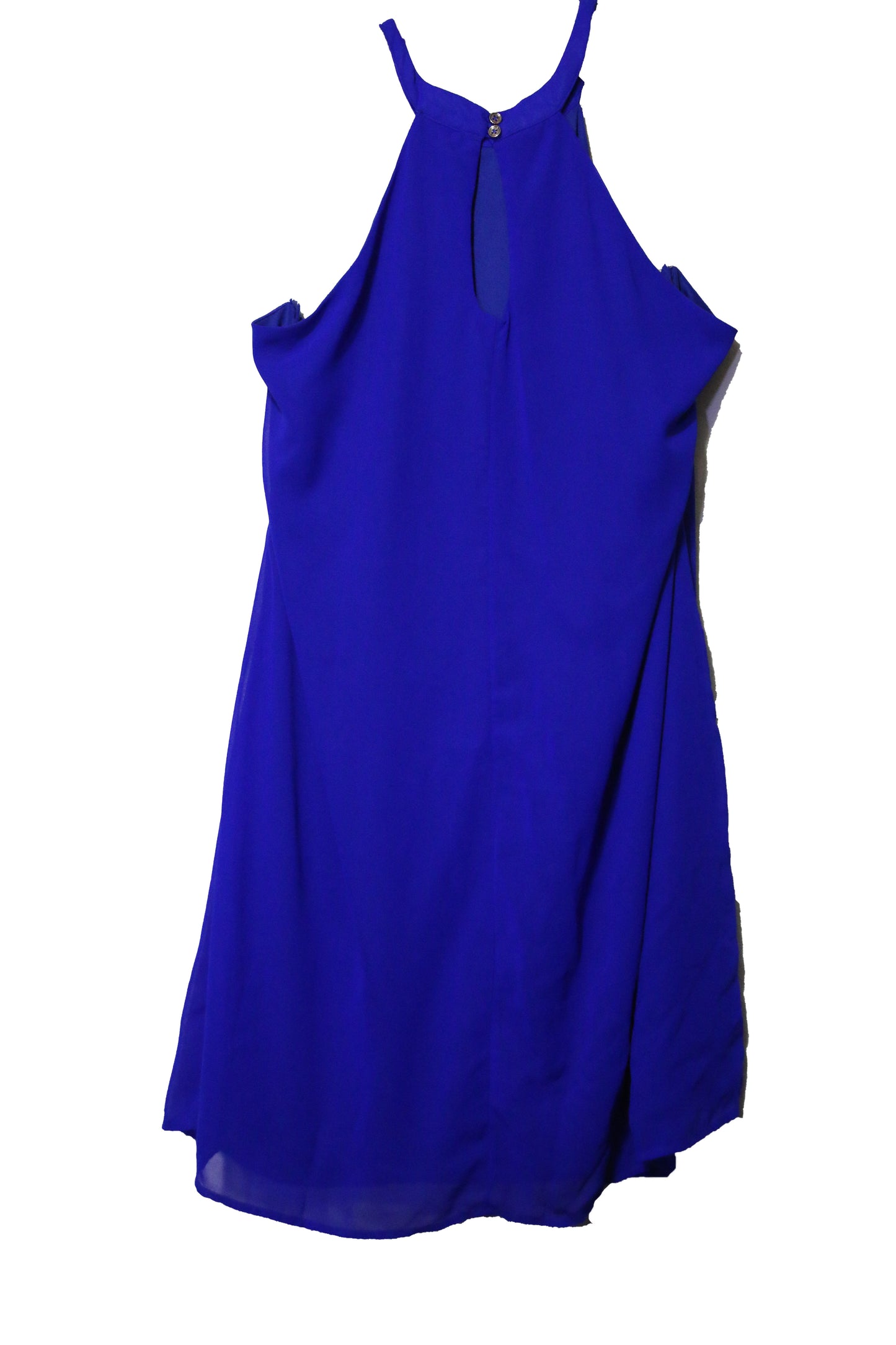 Plus Size Chiffon  Royal Blue Dress