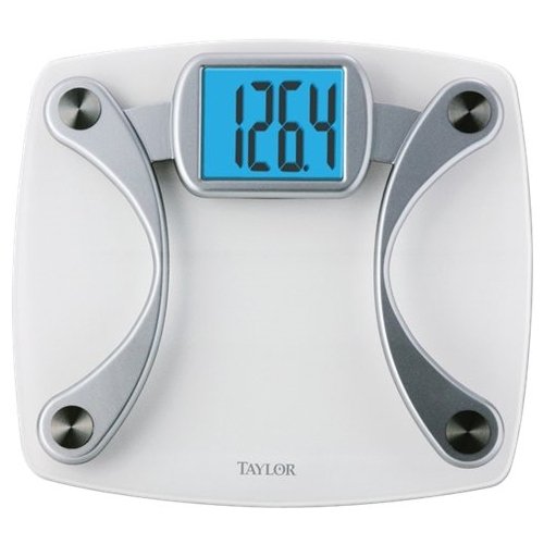 Taylor digital Glass Stainless Steel Bathroom Scale Clear/Silver