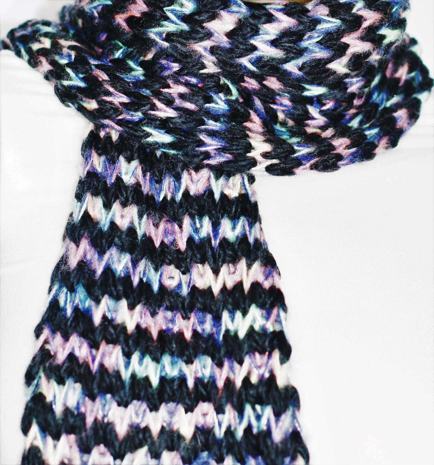 Multi-Color Knit Sweater Scarf