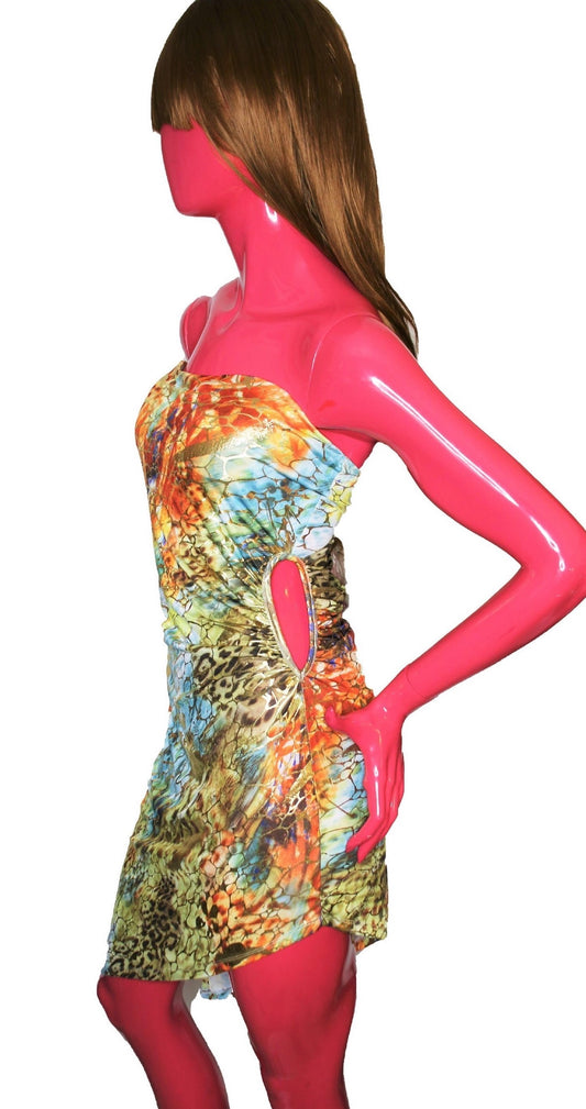 Women Multi-color asymmetric  Dress