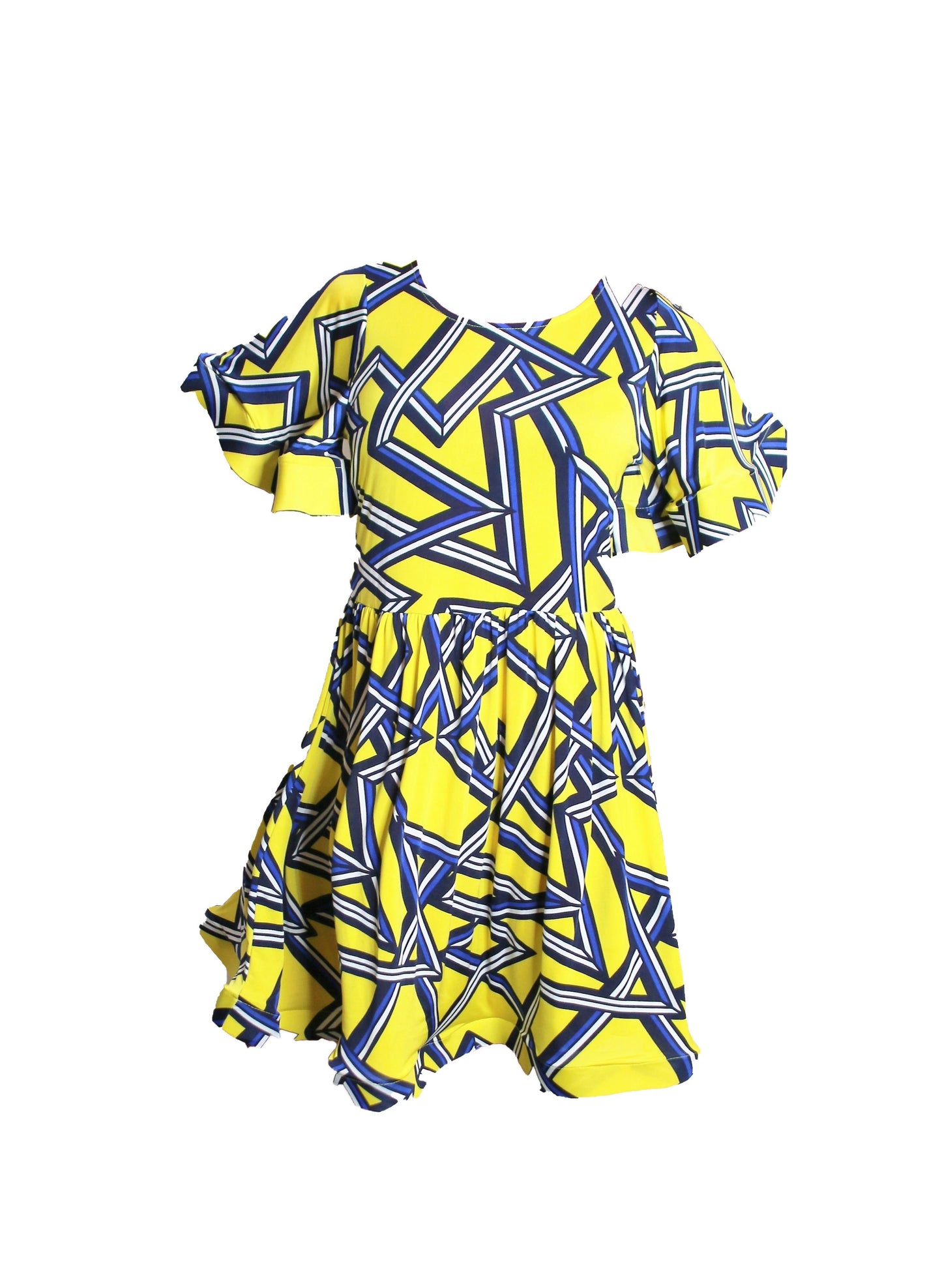 Quum Yellow Plus Size Midi Dress